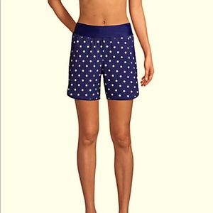 Lands’ End Blue & White Swimshorts